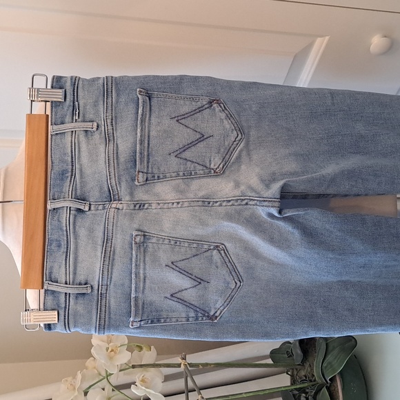 Mother Denim Womens The Hustler Ankle Fray Light Stretch Wash Straight Jeans 26 - Picture 5 of 11